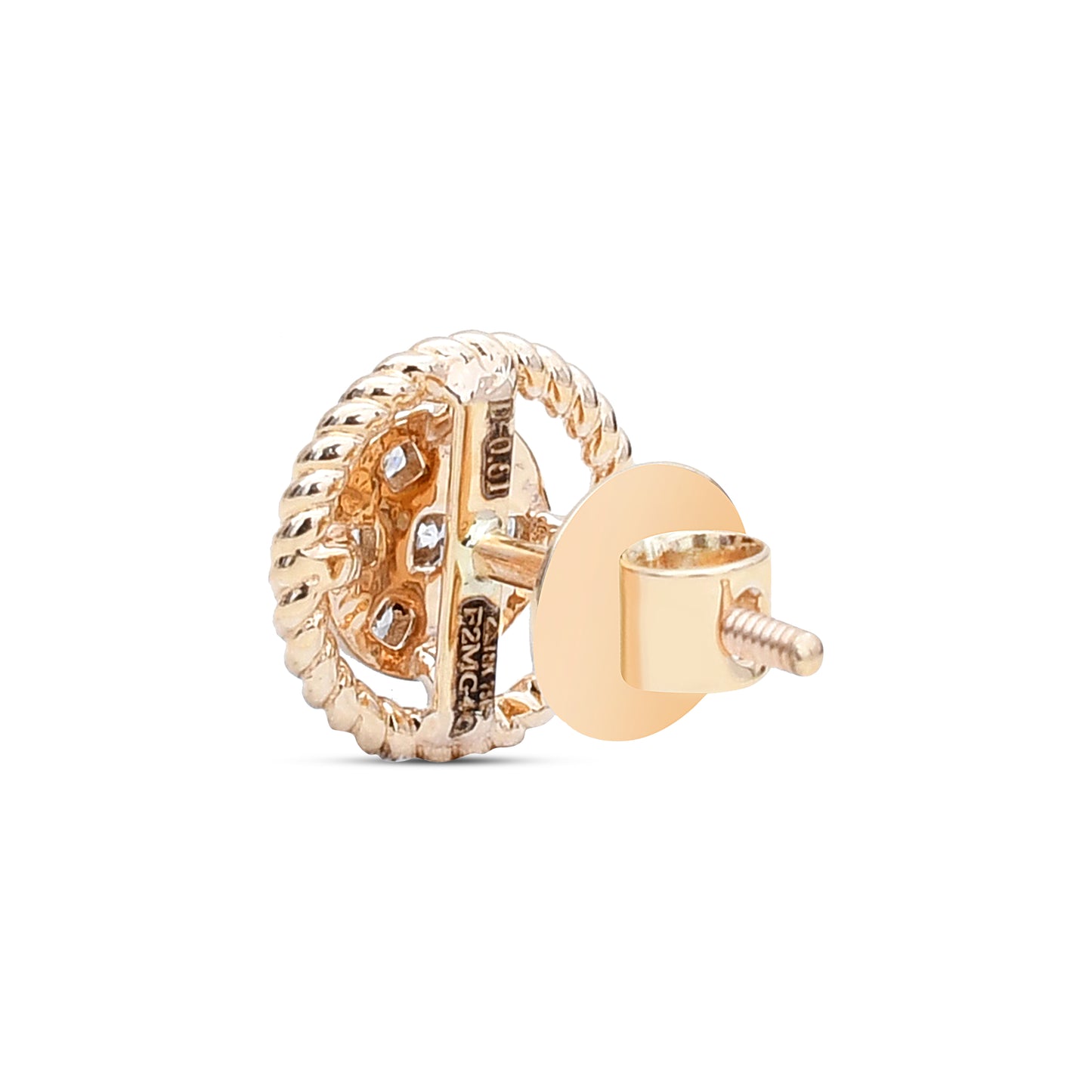 The Gold Halo Diamond Studs