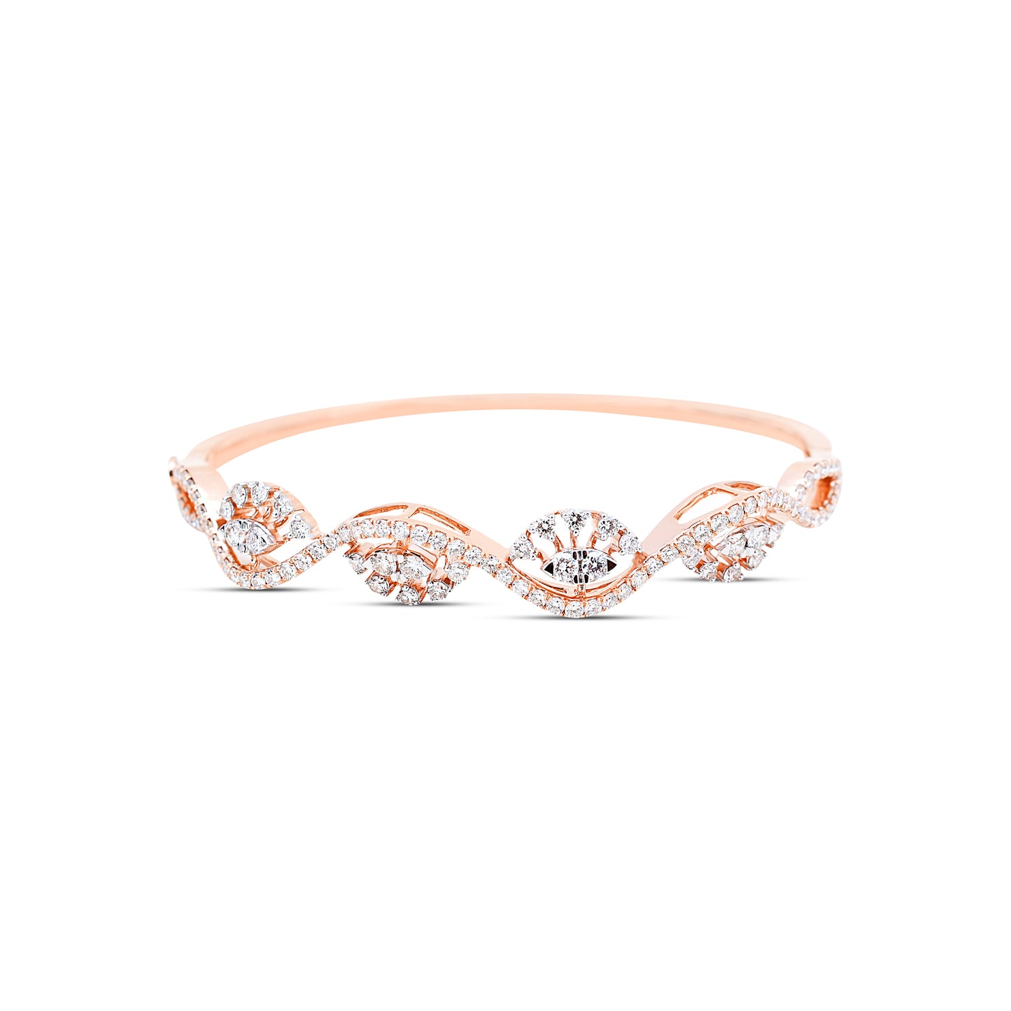 The Demure Curves Diamond Bracelet