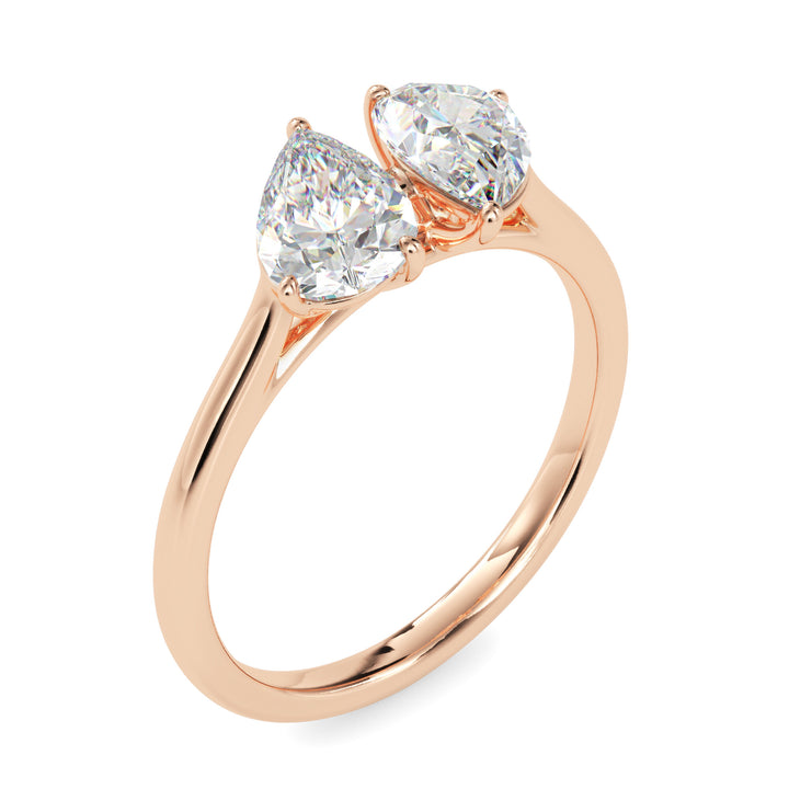 Pear Cut Toi et Moi Diamond Ring
