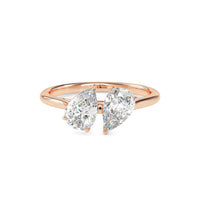 Pear Cut Toi et Moi Diamond Ring