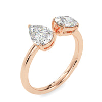 Pear & Oval Toi et Moi Diamond Ring