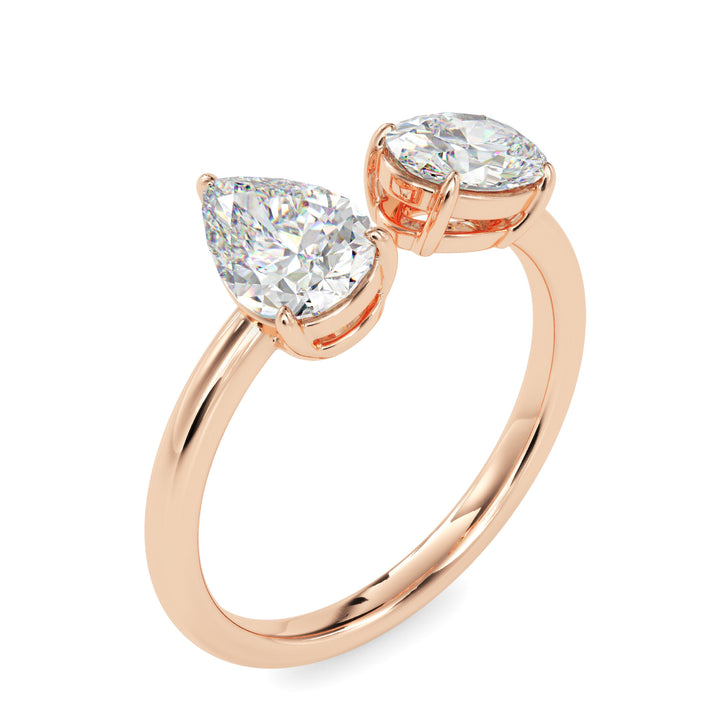 Pear &amp; Oval Toi et Moi Diamond Ring