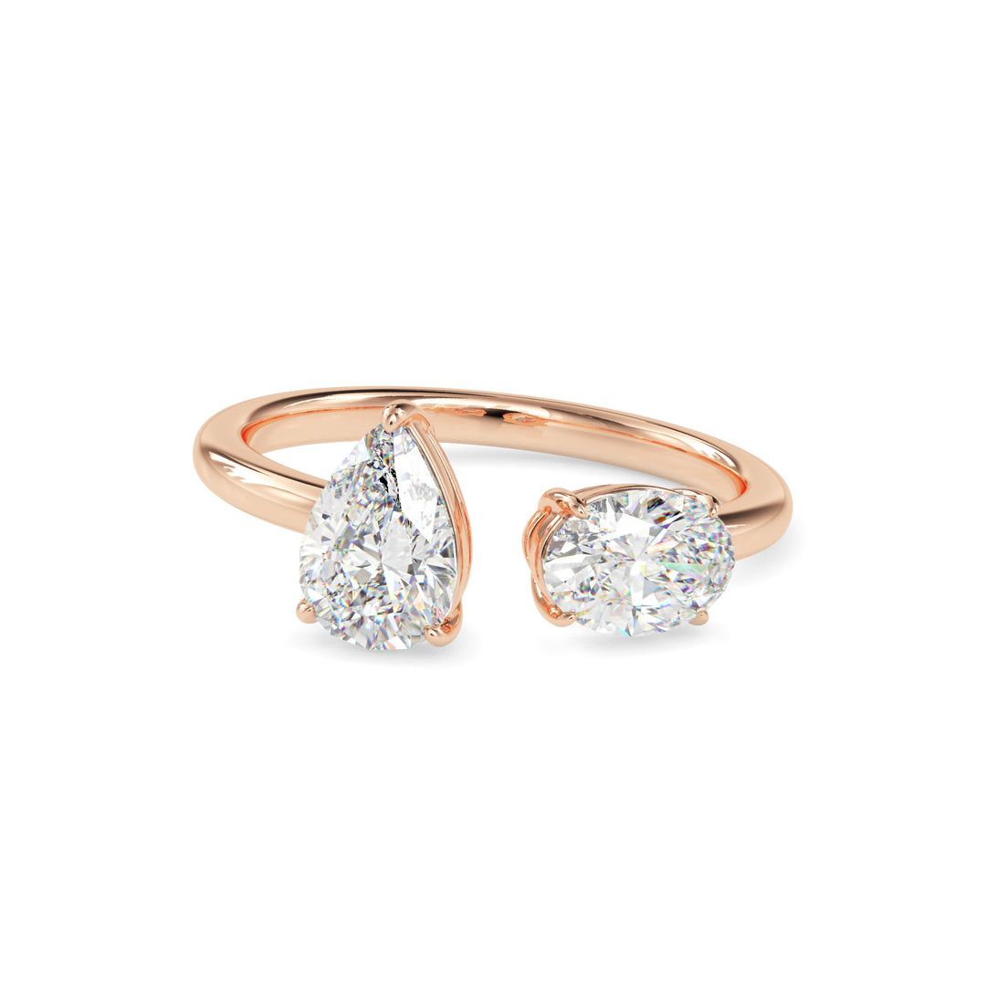 Pear &amp; Oval Toi et Moi Diamond Ring