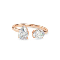 Pear & Oval Toi et Moi Diamond Ring