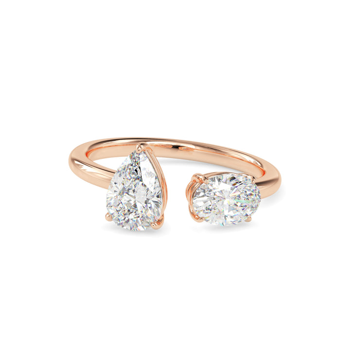 Pear &amp; Oval Toi et Moi Diamond Ring