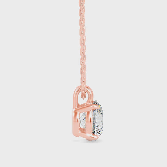 Round Brilliant Solitaire Diamond Pendant Necklace