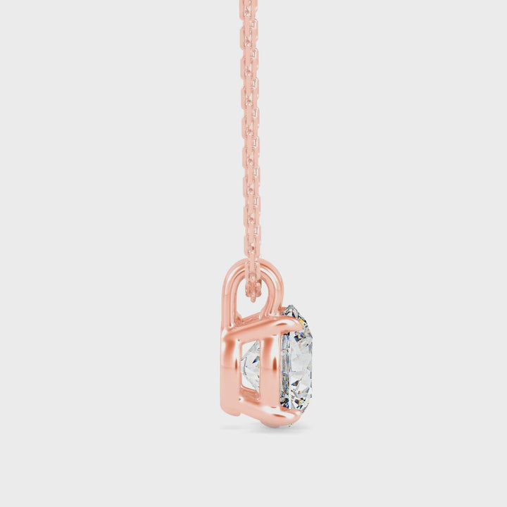 Round Brilliant Solitaire Diamond Pendant Necklace