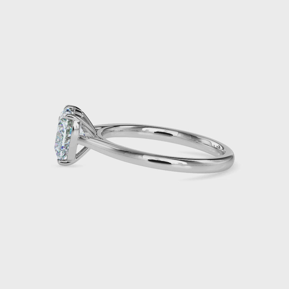 Classic Heart Solitaire Diamond Ring