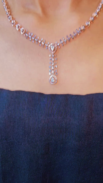 The Love Knot Diamond Necklace Set