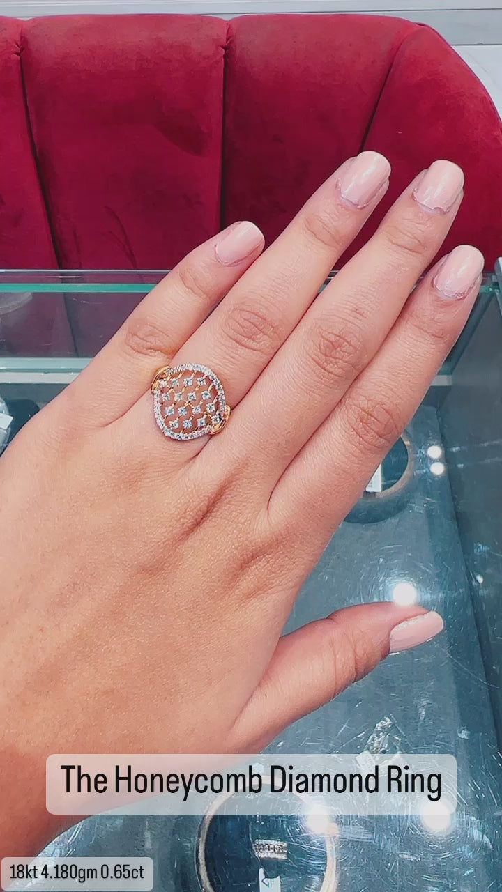 The Honeycomb Diamond Ring